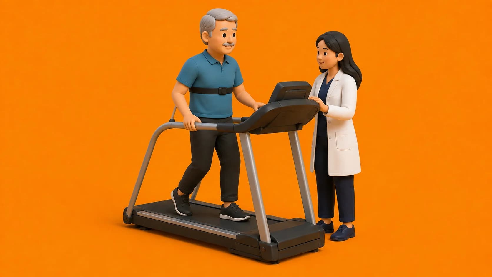 3D clinical illustration for Post-CABG rehabilitation physiotherapy in India